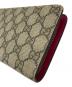 中古・古着 GUCCI (グッチ) GGスプリーム ラウンドファスナー財布 グレー：16000円