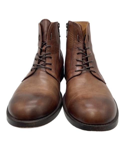 sot shoe（ソット）sot shoe (ソット) サイドジップブーツ ブラウン サイズ:42の古着・服飾アイテム