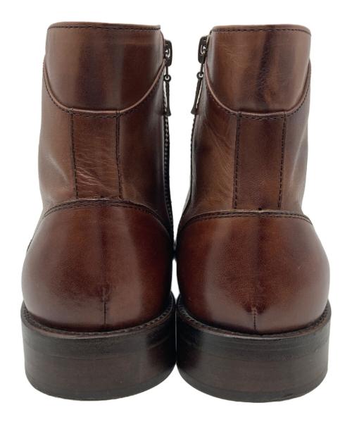 sot shoe（ソット）sot shoe (ソット) サイドジップブーツ ブラウン サイズ:42の古着・服飾アイテム