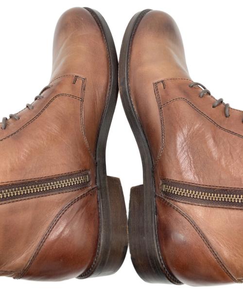 sot shoe（ソット）sot shoe (ソット) サイドジップブーツ ブラウン サイズ:42の古着・服飾アイテム