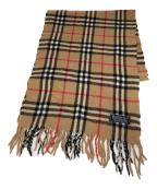 Burberry'sバーバリーズ）の古着「ノヴァチェックマフラー」｜ベージュ×ブラック
