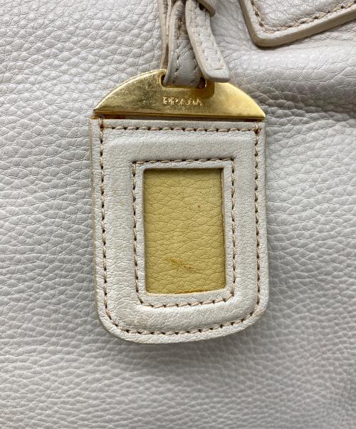PRADA（プラダ）PRADA (プラダ) ヴィッテロダイノレザートートバッグ アイボリーの古着・服飾アイテム