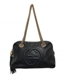 GUCCI（グッチ）の古着「ソーホー チェーンハンドバッグ」｜ブラック