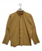 HOMME PLISSE ISSEY MIYAKEオム プリッセ イッセイ ミヤケ）の古着「マオカラーシャツ」｜ベージュ