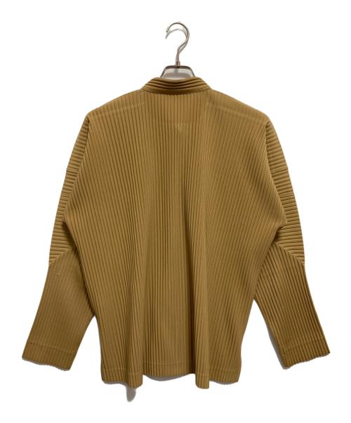 HOMME PLISSE ISSEY MIYAKE（オム プリッセ イッセイ ミヤケ）HOMME PLISSE ISSEY MIYAKE (オム プリッセ イッセイ ミヤケ) マオカラーシャツ ベージュ サイズ:2の古着・服飾アイテム