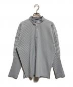 HOMME PLISSE ISSEY MIYAKEオム プリッセ イッセイ ミヤケ）の古着「プリーツシャツ」｜ブルー