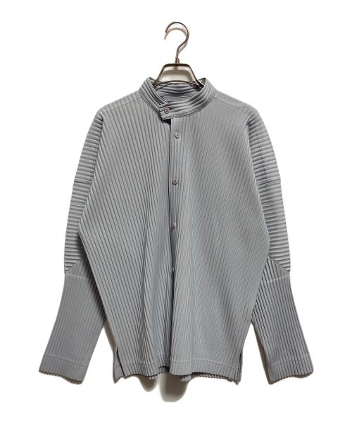 HOMME PLISSE ISSEY MIYAKE（オム プリッセ イッセイ ミヤケ）HOMME PLISSE ISSEY MIYAKE (オム プリッセ イッセイ ミヤケ) プリーツシャツ ブルー サイズ:2の古着・服飾アイテム