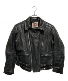 MOTOR ASHVILLE CYCLES（モーター アッシュビル サイクル）の古着「レザーライダースジャケット」｜ブラック