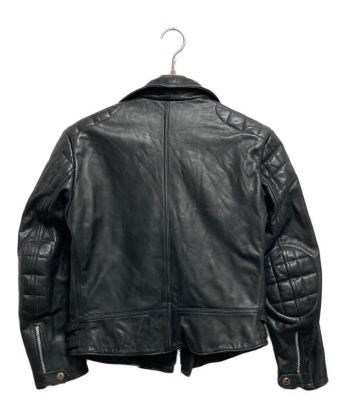 MOTOR ASHVILLE CYCLES（モーター アッシュビル サイクル）MOTOR ASHVILLE CYCLES (モーター アッシュビル サイクル) レザーライダースジャケット ブラック サイズ:Mの古着・服飾アイテム