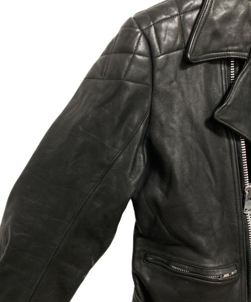 MOTOR ASHVILLE CYCLES（モーター アッシュビル サイクル）MOTOR ASHVILLE CYCLES (モーター アッシュビル サイクル) レザーライダースジャケット ブラック サイズ:Mの古着・服飾アイテム