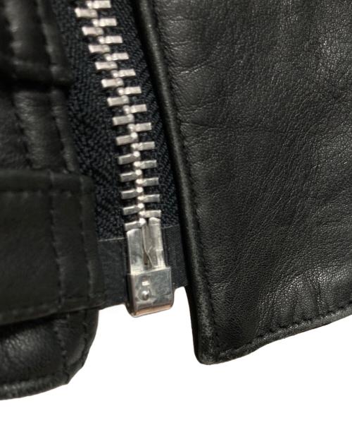 MOTOR ASHVILLE CYCLES（モーター アッシュビル サイクル）MOTOR ASHVILLE CYCLES (モーター アッシュビル サイクル) レザーライダースジャケット ブラック サイズ:Mの古着・服飾アイテム