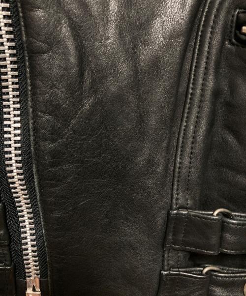 MOTOR ASHVILLE CYCLES（モーター アッシュビル サイクル）MOTOR ASHVILLE CYCLES (モーター アッシュビル サイクル) レザーライダースジャケット ブラック サイズ:Mの古着・服飾アイテム
