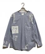 PAUL SMITHポールスミス）の古着「グラフィックプリントシャツ」｜ブルー