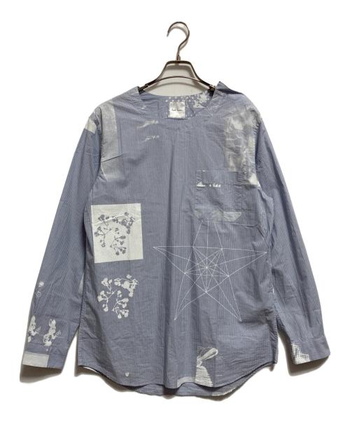 PAUL SMITH（ポールスミス）PAUL SMITH (ポールスミス) グラフィックプリントシャツ ブルー サイズ:Mの古着・服飾アイテム
