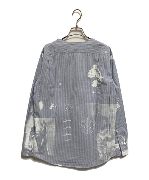 PAUL SMITH（ポールスミス）PAUL SMITH (ポールスミス) グラフィックプリントシャツ ブルー サイズ:Mの古着・服飾アイテム