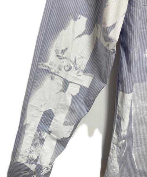 PAUL SMITH（ポールスミス）PAUL SMITH (ポールスミス) グラフィックプリントシャツ ブルー サイズ:Mの古着・服飾アイテム