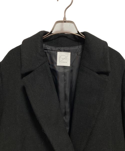 crewre（クルーレ）crewre (クルーレ) アジャスタブルウールロングコート ブラック サイズ:1の古着・服飾アイテム