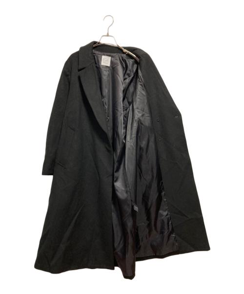 crewre（クルーレ）crewre (クルーレ) アジャスタブルウールロングコート ブラック サイズ:1の古着・服飾アイテム