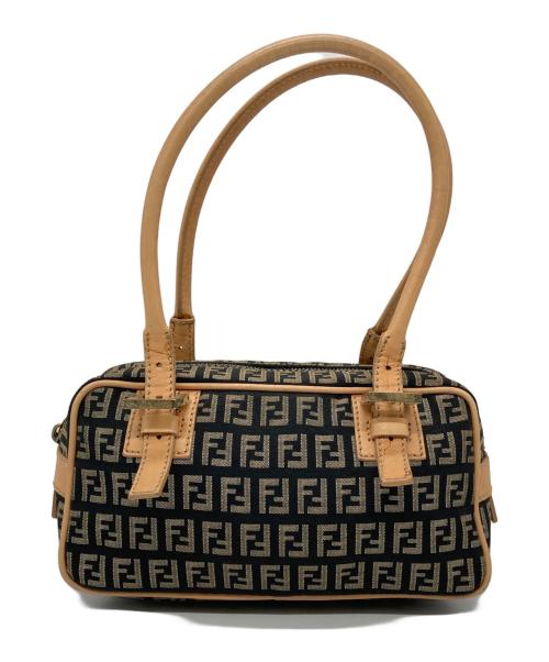 FENDI（フェンディ）FENDI (フェンディ) ズッカ柄 ミニボストンバッグ ブラックの古着・服飾アイテム