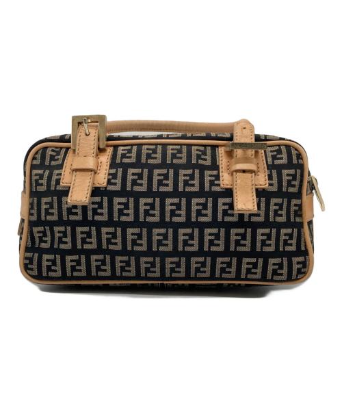 FENDI（フェンディ）FENDI (フェンディ) ズッカ柄 ミニボストンバッグ ブラックの古着・服飾アイテム