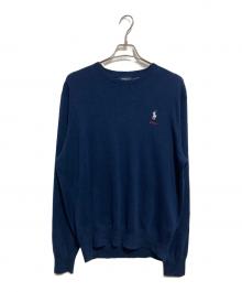 POLO RALPH LAUREN（ポロ・ラルフローレン）の古着「クルーネックニット」｜ネイビー