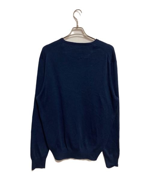 POLO RALPH LAUREN（ポロ・ラルフローレン）POLO RALPH LAUREN (ポロ・ラルフローレン) クルーネックニット ネイビー サイズ:XLの古着・服飾アイテム