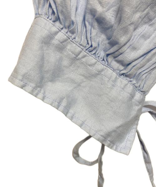POLO RALPH LAUREN（ポロ・ラルフローレン）POLO RALPH LAUREN (ポロ・ラルフローレン) ドロストリネンブラウス ブルー サイズ:00の古着・服飾アイテム
