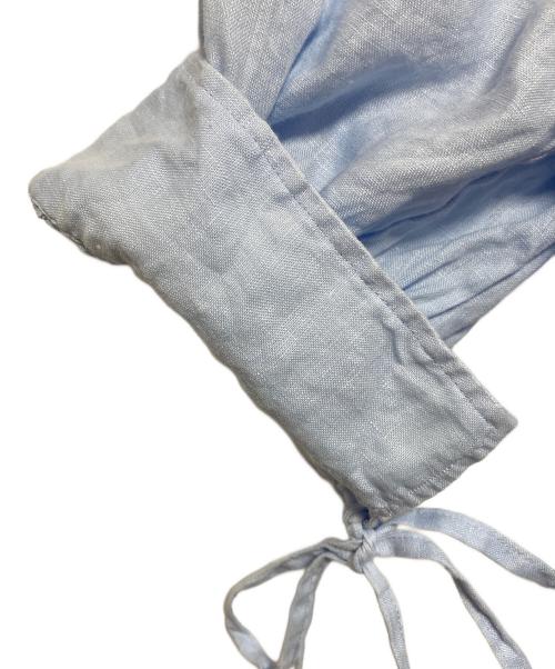 POLO RALPH LAUREN（ポロ・ラルフローレン）POLO RALPH LAUREN (ポロ・ラルフローレン) ドロストリネンブラウス ブルー サイズ:00の古着・服飾アイテム