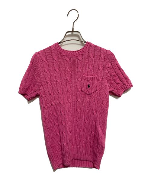 POLO RALPH LAUREN（ポロ・ラルフローレン）POLO RALPH LAUREN (ポロ・ラルフローレン) ケーブルニット ピンク サイズ:S 未使用品の古着・服飾アイテム