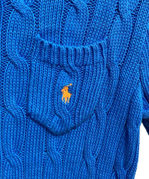 POLO RALPH LAUREN（ポロ・ラルフローレン）POLO RALPH LAUREN (ポロ・ラルフローレン) ケーブルニット ブルー サイズ:Sの古着・服飾アイテム