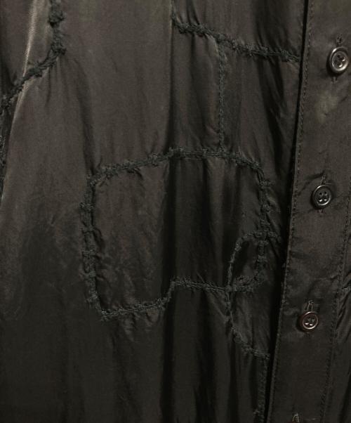Y's（ワイズ）Y's (ワイズ) ステッチデザインキュプラドレスワンピース ブラック サイズ:2の古着・服飾アイテム