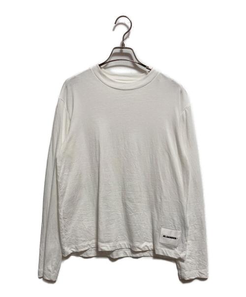JIL SANDER+（ジルサンダープラス）JIL SANDER+ (ジルサンダープラス) ロゴカットソー ホワイト サイズ:Ｍの古着・服飾アイテム