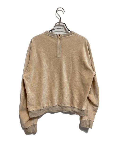 DRAWER（ドゥロワー）Drawer (ドゥロワー) RESORT1 バックジップクルーロングスリーブ ベージュ サイズ:FREEの古着・服飾アイテム