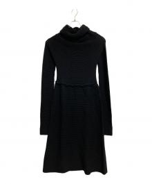 YOHJI YAMAMOTO（ヨウジヤマモト）の古着「タートルネックニットワンピース」｜ブラック