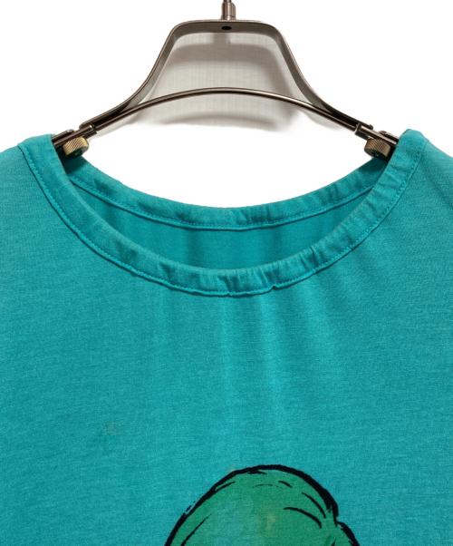 YOHJI YAMAMOTO（ヨウジヤマモト）YOHJI YAMAMOTO (ヨウジヤマモト) 14AW アートプリントTシャツワンピース ブルー サイズ:2の古着・服飾アイテム