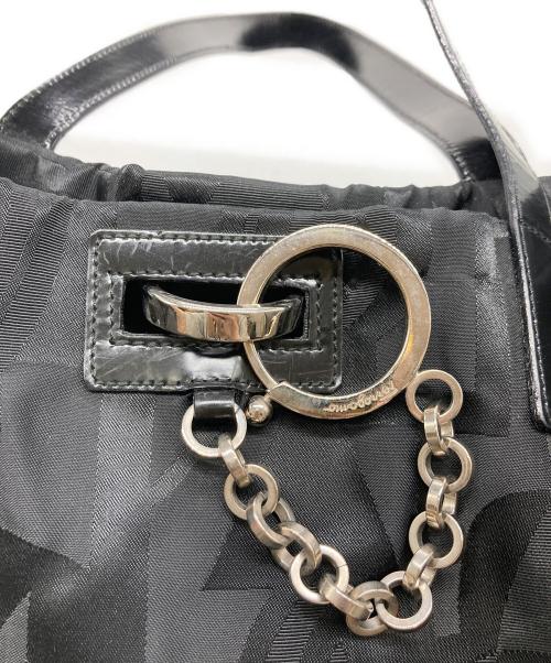 Salvatore Ferragamo（サルヴァトーレ フェラガモ）Salvatore Ferragamo (サルヴァトーレ フェラガモ) 総柄ナイロントートバッグ ブラックの古着・服飾アイテム