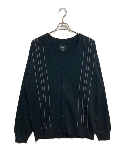 HUF（ハフ）HUF (ハフ) CHAIN LINK CARDIGAN ブラック サイズ:Mの古着・服飾アイテム