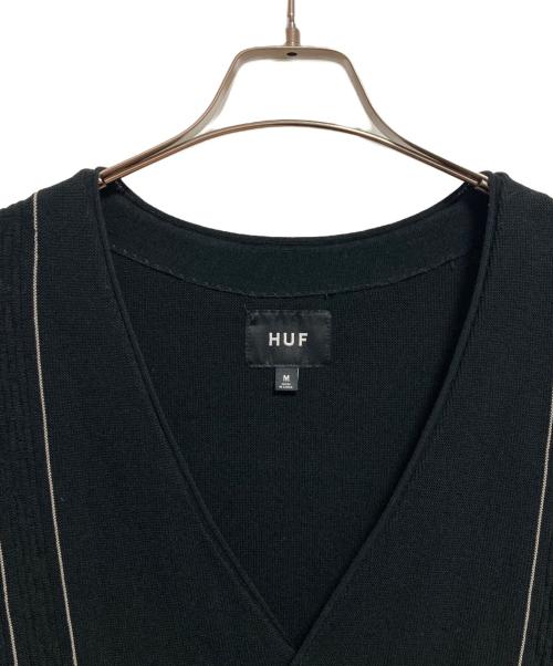 HUF（ハフ）HUF (ハフ) CHAIN LINK CARDIGAN ブラック サイズ:Mの古着・服飾アイテム