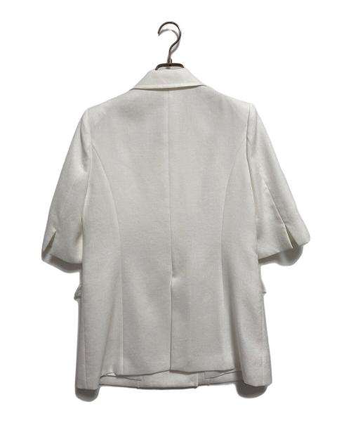 GRACE CLASS（グレースクラス）GRACE CLASS (グレースクラス) リネンタッチハーフスリーブジャケット ホワイト サイズ:SIZE 36の古着・服飾アイテム