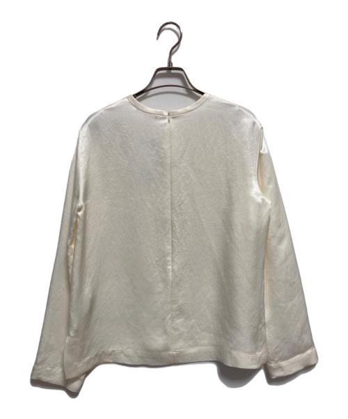 theory luxe（セオリーリュクス）theory luxe (セオリーリュクス) サテン ロングスリーブブラウス ベージュ サイズ:38の古着・服飾アイテム