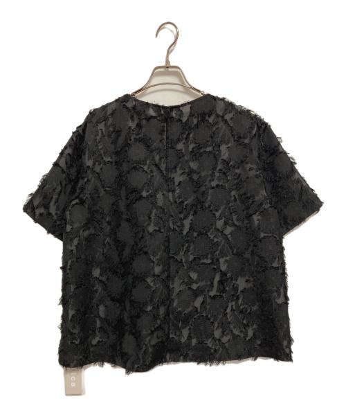 icB（アイシービー）icB (アイシービー) ヘアリーシアージャカード ブラウス ブラック サイズ:2 未使用品の古着・服飾アイテム