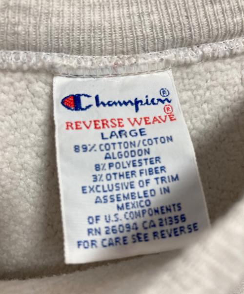 Champion REVERSE WEAVE（チャンピオン リバース ウィーブ）Champion REVERSE WEAVE (チャンピオン リバース ウィーブ) 90ｓクルーネックスウェット グレー サイズ:Lの古着・服飾アイテム