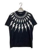 NEIL BARRETTニールバレット）の古着「サンダーボルトロゴＴシャツ」｜ブラック