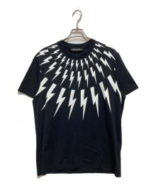 NEIL BARRETT（ニールバレット）の古着「サンダーボルトロゴＴシャツ」｜ブラック