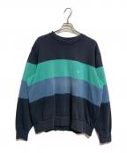NIKEナイキ）の古着「切替スウェット」｜ネイビー×グリーン