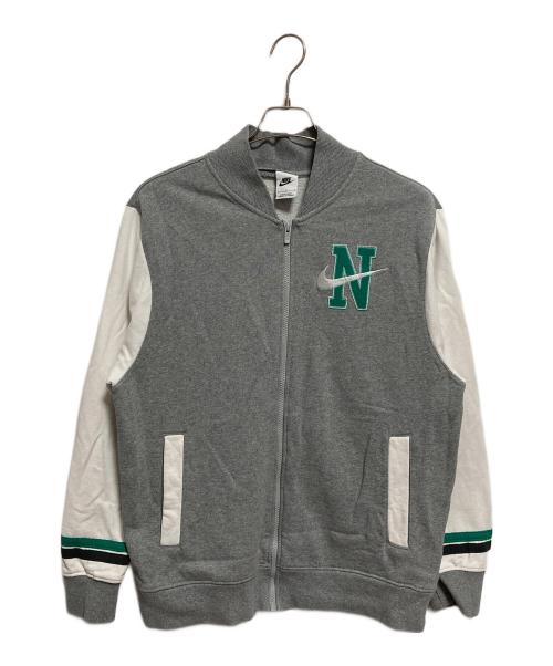 NIKE（ナイキ）NIKE (ナイキ) ジップアップスウェット グレー×ホワイト サイズ:Lの古着・服飾アイテム
