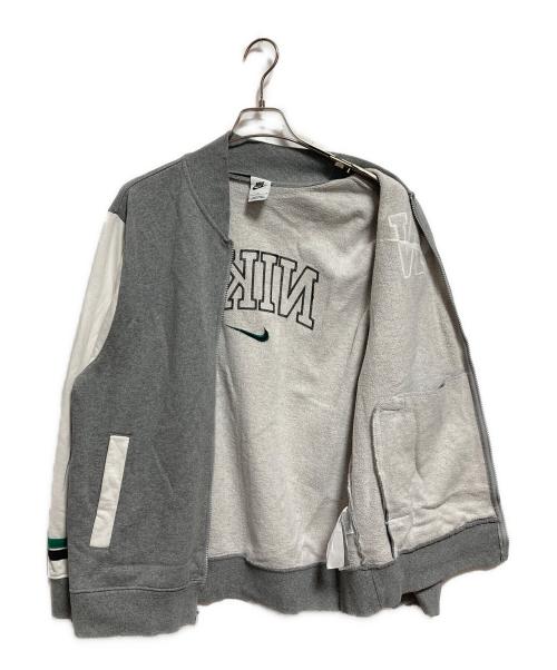 NIKE（ナイキ）NIKE (ナイキ) ジップアップスウェット グレー×ホワイト サイズ:Lの古着・服飾アイテム