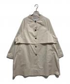 kelenケレン）の古着「26SS LAP DESIGN MAO COLLAR MIDDLE JACKET “KILO”」｜ベージュ