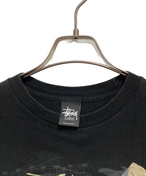 stussy（ステューシー）stussy (ステューシー) プリントTシャツ ブラック サイズ:XLの古着・服飾アイテム