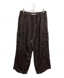journal standard luxe（ジャーナルスタンダード ラックス）の古着「リネンヘリン カーゴパンツ」｜ブラウン